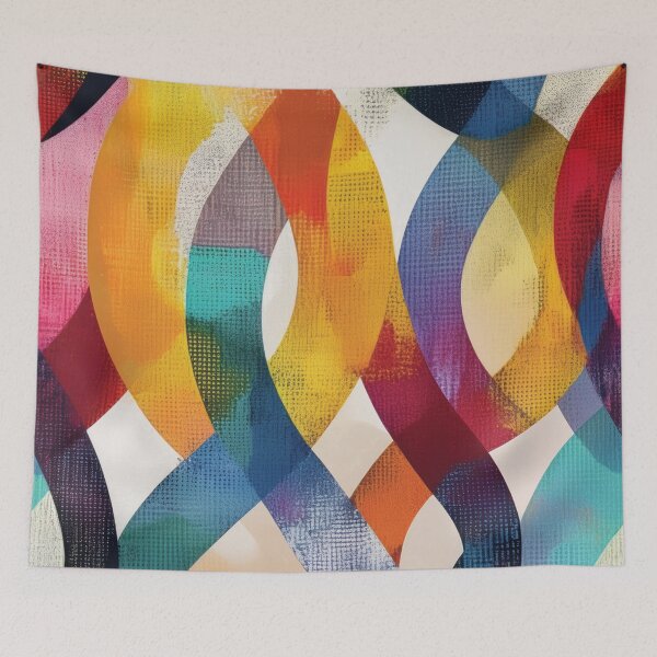 Item preview, Abstract Swirly Ribbons in Rainbow Colors designed and sold by DuckyRubin.