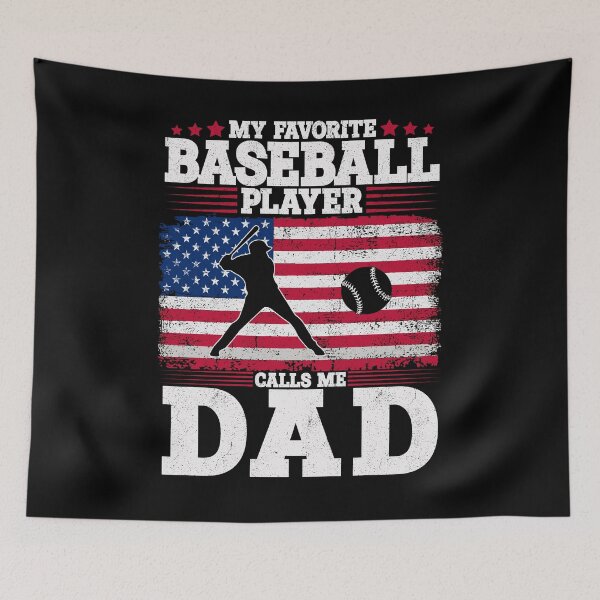 Item preview, My Favorite Baseball Player Calls Me Dad Patriotic Father's Day designed and sold by Gogetgiggles.