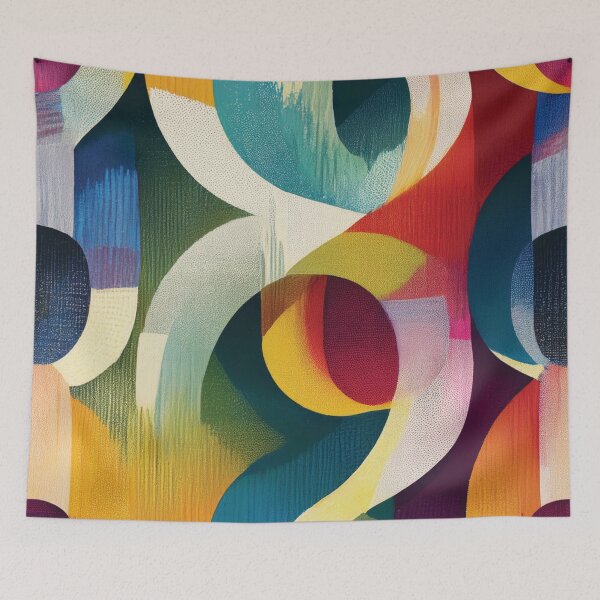 Item preview, Abstract Swirly Loops in Rainbow Colors designed and sold by DuckyRubin.