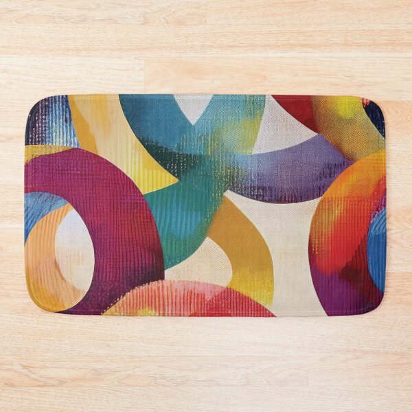 Item preview, Abstract Swirly Rings in Rainbow Colors designed and sold by DuckyRubin.