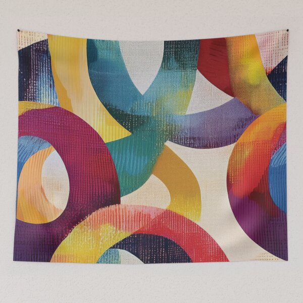 Item preview, Abstract Swirly Rings in Rainbow Colors designed and sold by DuckyRubin.