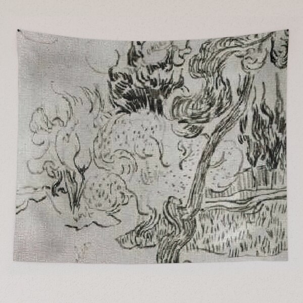 Item preview, Vincent Van Gogh - A Pine Tree And Cypresses In The Garden Of The Asylum designed and sold by st1art.