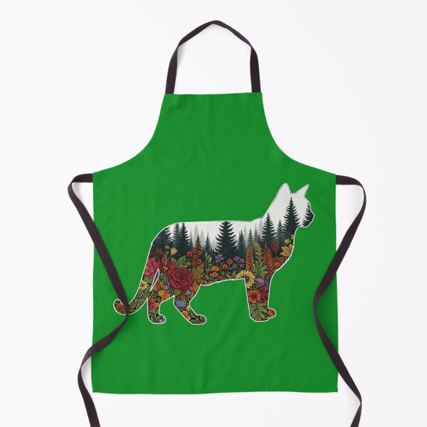 Item preview, Forest Trees and Flowers Cat Silhouette designed and sold by TeeARTHY.