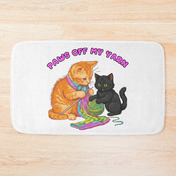 Item preview, Paws Off My Yarn Funny Cat Knitting designed and sold by TeeARTHY.