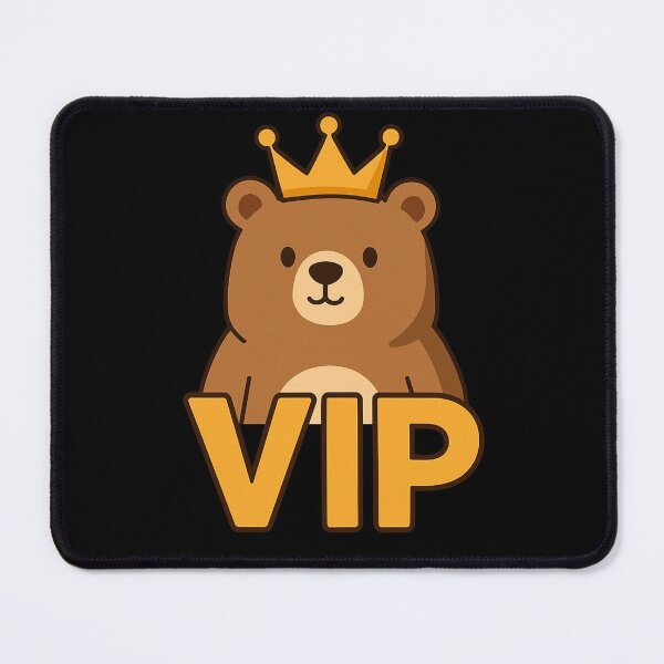 Item preview, VIP Bear – Cute Funny Cartoon designed and sold by Papier Atelier Art.
