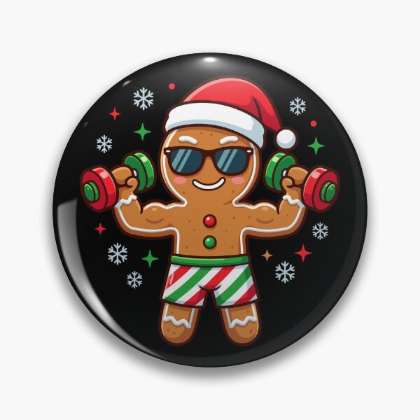 Item preview, Christmas Gingerbread Man Weightlifter Gym Funny Workout Gear designed and sold by DynamicDesign.