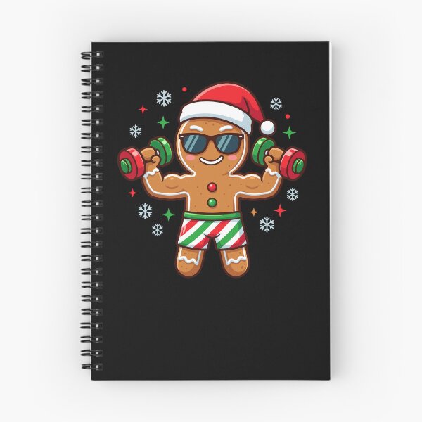 Item preview, Christmas Gingerbread Man Weightlifter Gym Funny Workout Gear designed and sold by DynamicDesign.
