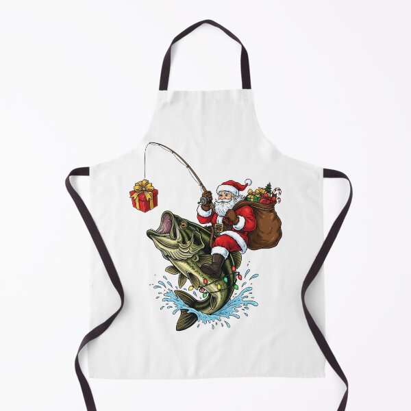 Item preview, Santa Fishing Bass Christmas Fisherman Humor designed and sold by KroghDs.