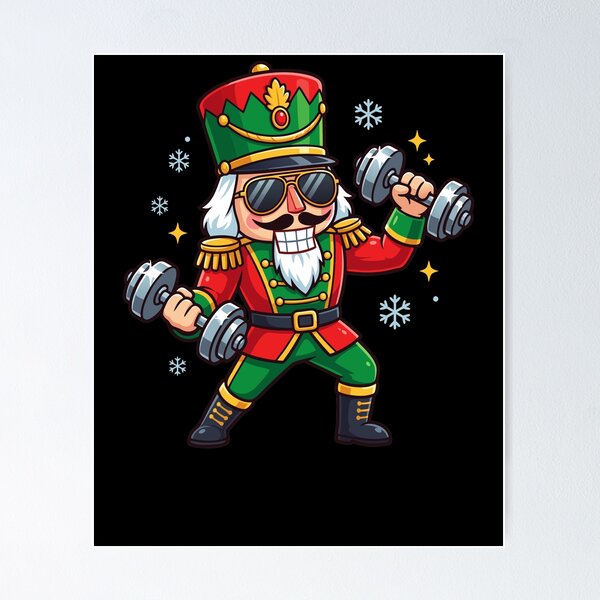 Item preview, Christmas Nutcracker Weightlifter Gym Funny Workout Gear designed and sold by DynamicDesign.