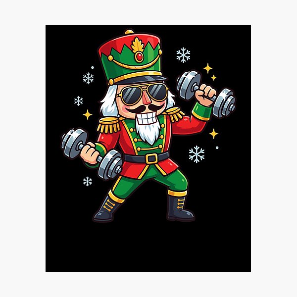 Item preview, Christmas Nutcracker Weightlifter Gym Funny Workout Gear designed and sold by DynamicDesign.