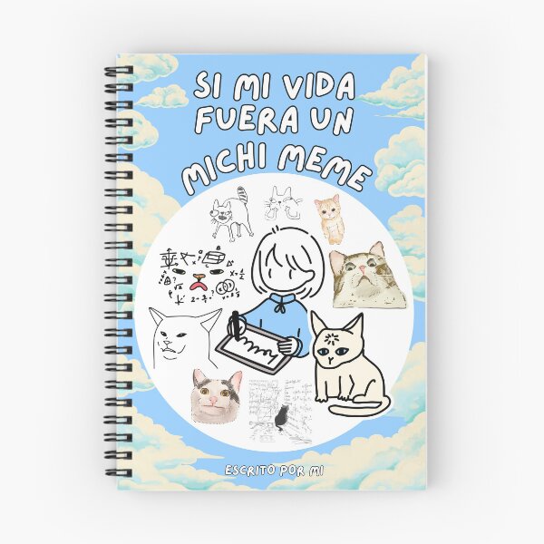Item preview, If my life were a cat meme - spiral and hardcover notebook designed and sold by Anomaly 404 Error.