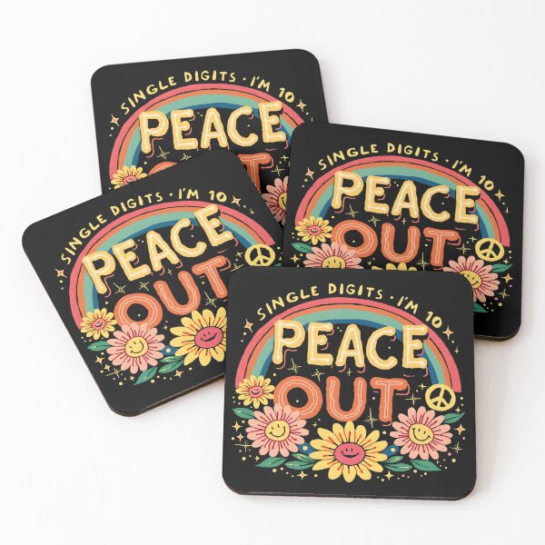 Artikelvorschau, Einstellige Zahlen – Ich bin 10 – Peace Out T-Shirt entworfen und verkauft von SoftyDesigns.