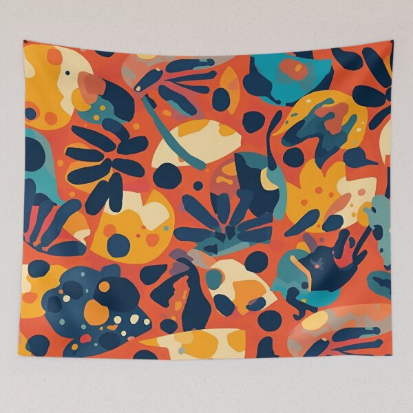 Item preview, Vibrant Abstract Organic Seamless Pattern - Retro Mid-Century Modern Background designed and sold by VibranPalette.