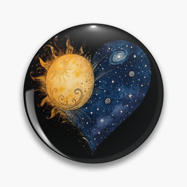 Item preview, Arte del amor cósmico del sol y la luna designed and sold by SSN-ART.