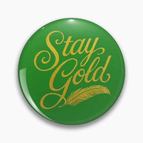 Item preview, Stay Gold Retro Glitter Feather Typography Design designed and sold by H2Vibes.