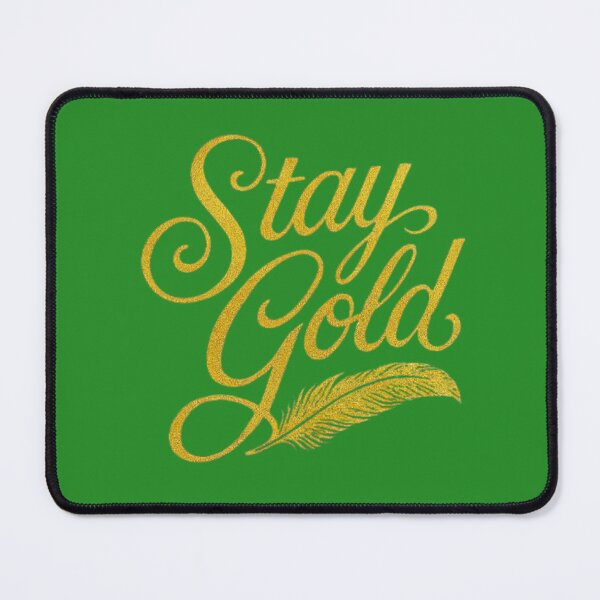 Item preview, Stay Gold Retro Glitter Feather Typography Design designed and sold by H2Vibes.