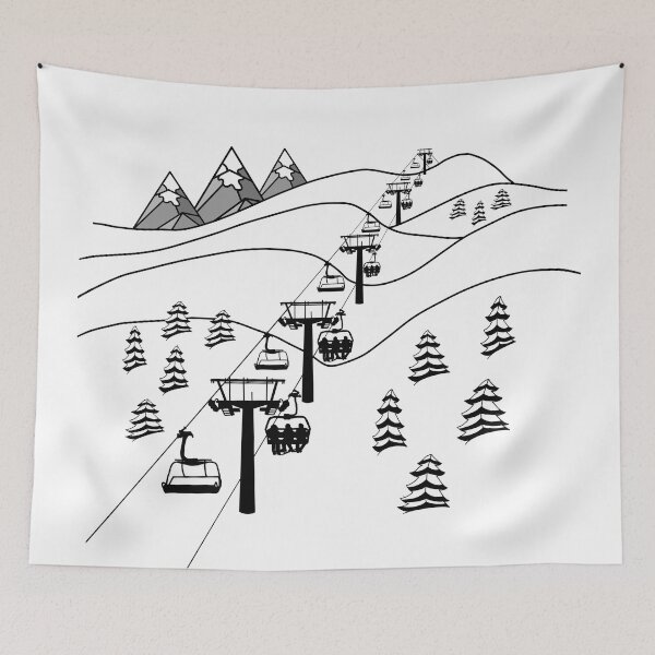 Item preview, Chairlift to Epic: Peak Pursuit in Silhouette designed and sold by nomadraconteur.