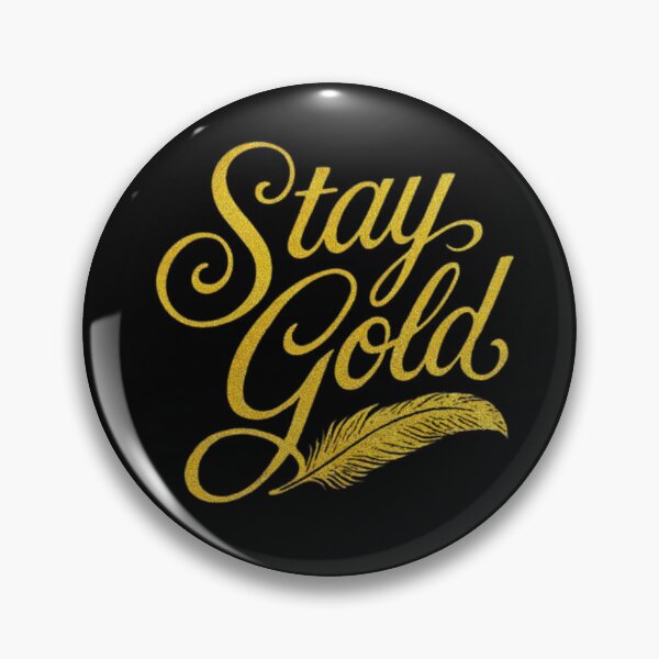 Item preview, Stay Gold Retro Glitter Feather on Black Design designed and sold by H2Vibes.