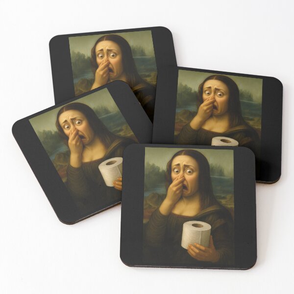 Item preview, Mona Lisa Sniffing Toilet Paper Funny designed and sold by TeeARTHY.