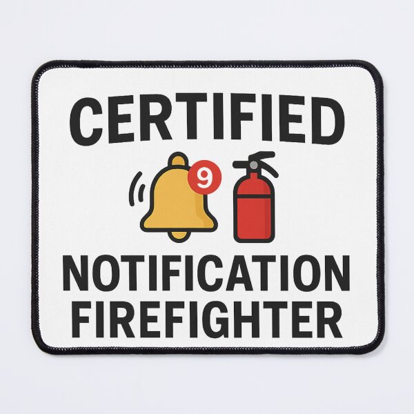 Item preview, Certified Notification Firefighter Group Chat Ping Storm designed and sold by POD DYNASTY.