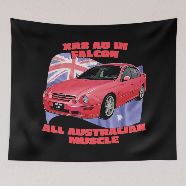 Item preview, XR8 AU III Falcon All Australian Muscle Car Art in Red designed and sold by Michael van der Hoorn.