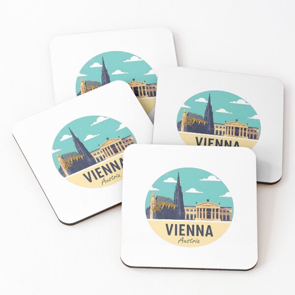 Artikelvorschau, Vienna Austria Travel Retro Emblem - Vintage Style Souvenir Desig entworfen und verkauft von Timegraf.