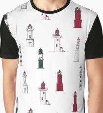 Marine navigation searchlight towers. Graphic T-Shirt