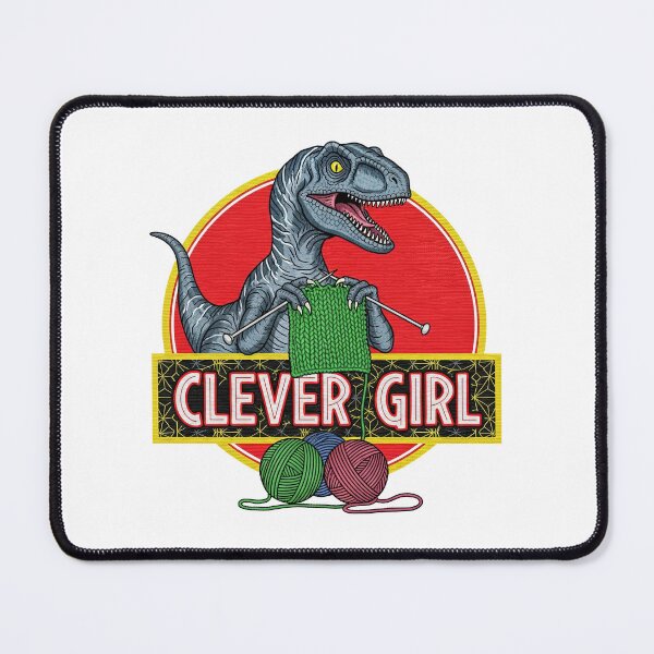Item preview, Clever Girl T-Rex Knitting Dinosaur Meme designed and sold by TeeARTHY.