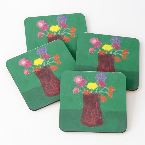 Item preview, Flowers in brown vase designed and sold by Kayli's Art.