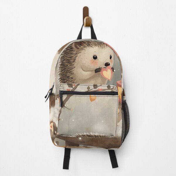Item preview, Valentine’s Hedgehog & Robin Couple • Whimsical Heart Tag Prep Art designed and sold by WildlifeWhimsy.