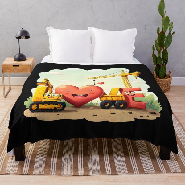 Item preview, valentines day boys kids toddler construction truck hearts t-shirt designed and sold by SoftyDesigns.
