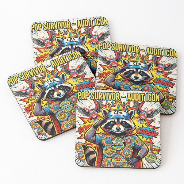Item preview, Pop Survivor Audit Icon Raccoon CPA – Badge Hero designed and sold by RaccoonCPA.