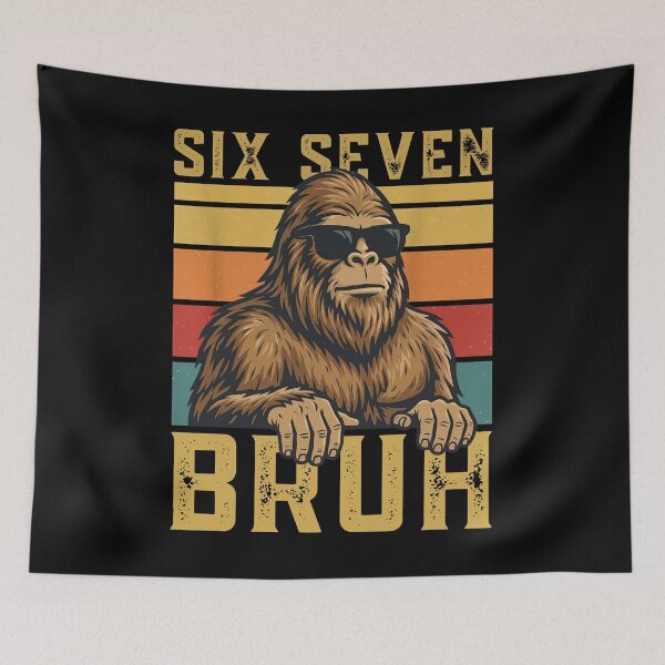 Item preview, Funny Bigfoot Six Seven Bruh T-Shirt designed and sold by LashondaGreen89.
