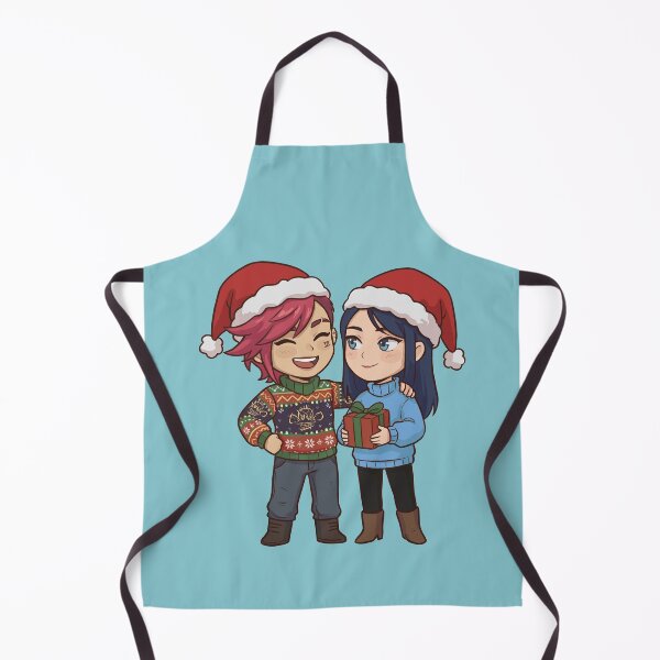 Item preview, Vi and Caitlyn Arcane Christmas - Cute Chibi Comic Style Fan Art, Holiday Gift for Arcane Fans designed and sold by Brudy-R.