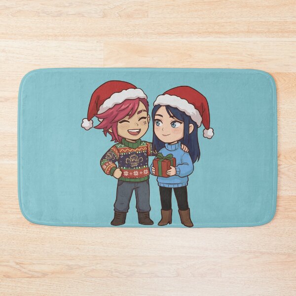 Item preview, Vi and Caitlyn Arcane Christmas - Cute Chibi Comic Style Fan Art, Holiday Gift for Arcane Fans designed and sold by Brudy-R.