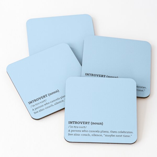 Item preview, Introvert Definition Minimalist Typography Funny Introvert Humor designed and sold by SimplyJasper.