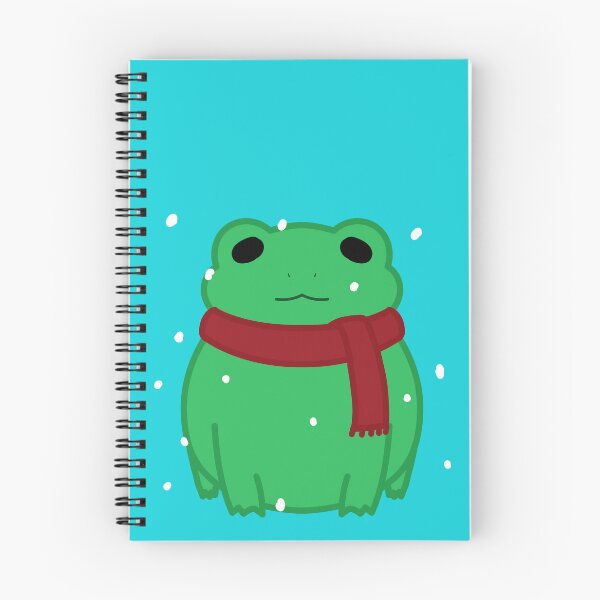 Item preview, Cute Winter Frog with scarf– Kawaii Frog with Scarf Snow Design designed and sold by Aku-passion.