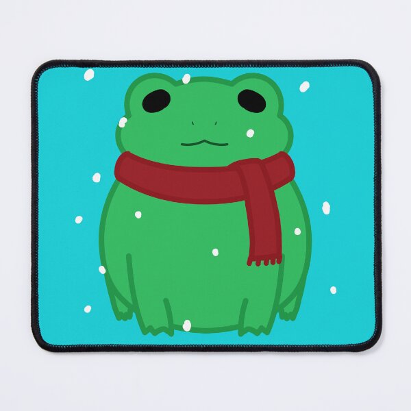 Item preview, Cute Winter Frog with scarf– Kawaii Frog with Scarf Snow Design designed and sold by Aku-passion.