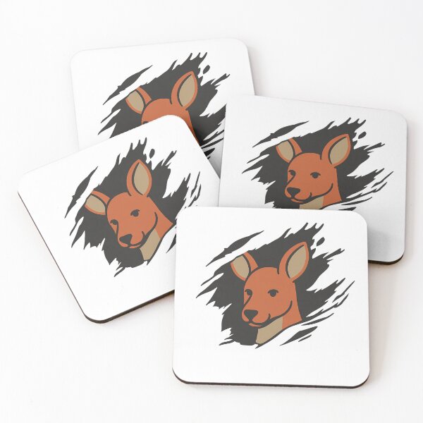 Item preview, Kangaroo Ripped Fabric Mascot Art designed and sold by yPaladino432.