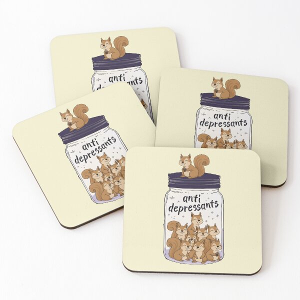 Item preview, Funny Squirrel Anti Depressant Jar Animal Lover Zoo Boys Girls Kids designed and sold by rafaeltto.