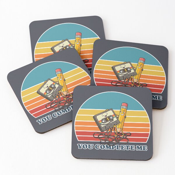 Item preview, You Complete Me - Cassette and Pencil designed and sold by NostalgiaBerries.