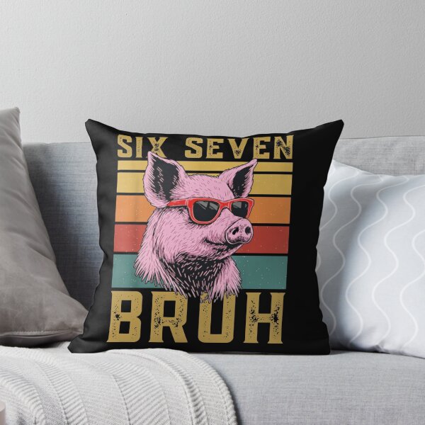 Item preview, Funny Retro Pig "Six Seven Bruh" T-Shirt designed and sold by LashondaGreen89.