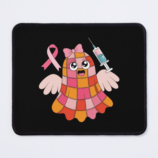 Item preview, Preppy Cute Pink Ribbon Ghost Nurse Halloween Breast Cancer designed and sold by skanderio.