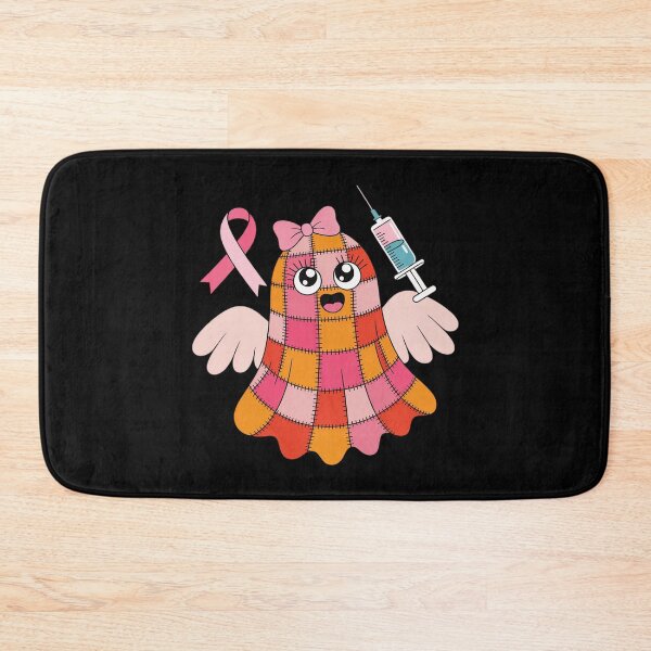 Item preview, Preppy Cute Pink Ribbon Ghost Nurse Halloween Breast Cancer designed and sold by skanderio.
