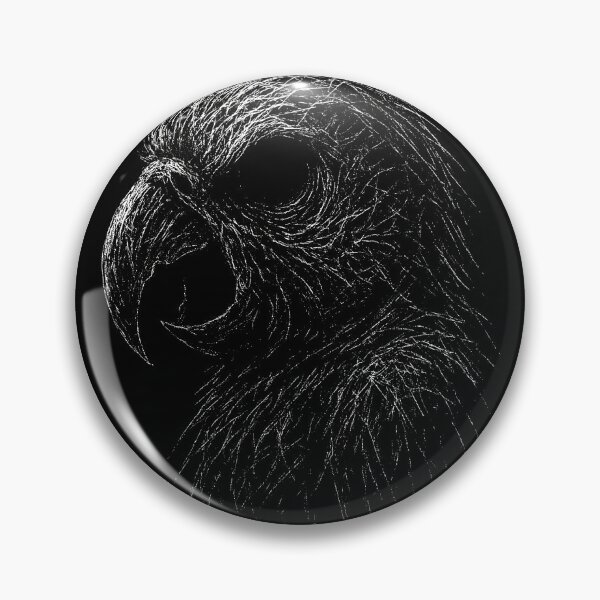 Aperçu de l'œuvre Illustration macabre d'un perroquet sombre – Gravure créée et vendue par Mortisigil.