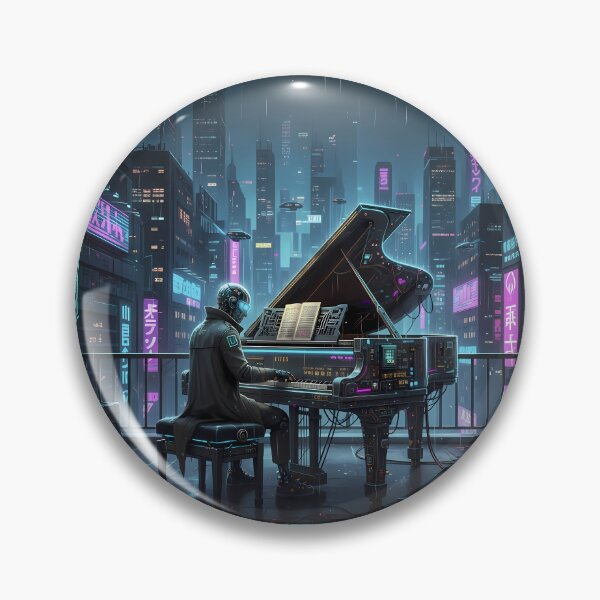 Item preview, Cyberpunk Noir: Rooftop Serenade designed and sold by Grigorii Palamarchuk Pianist.