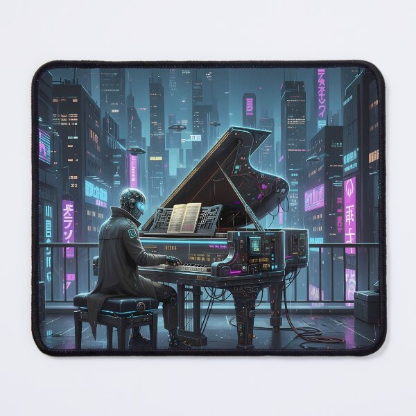 Item preview, Cyberpunk Noir: Rooftop Serenade designed and sold by Grigorii Palamarchuk Pianist.