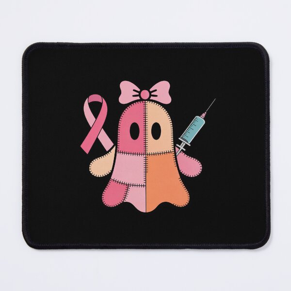 Item preview, PreppyCute Pink Ribbon Ghost Nurse Halloween Breast Cancer designed and sold by skanderio.