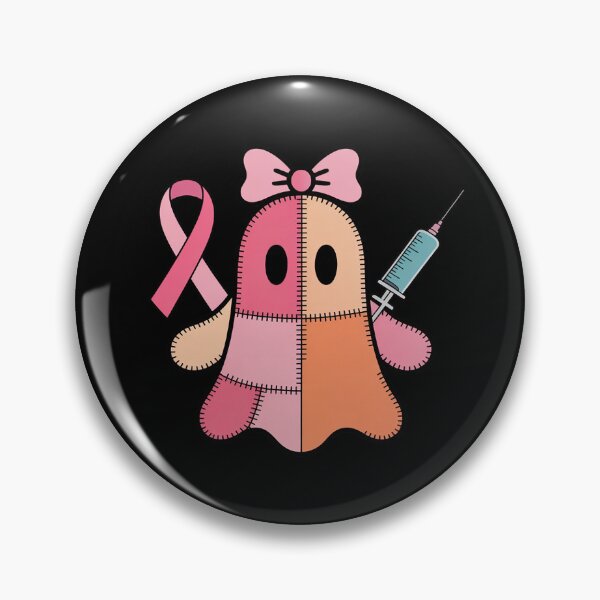 Item preview, PreppyCute Pink Ribbon Ghost Nurse Halloween Breast Cancer designed and sold by skanderio.