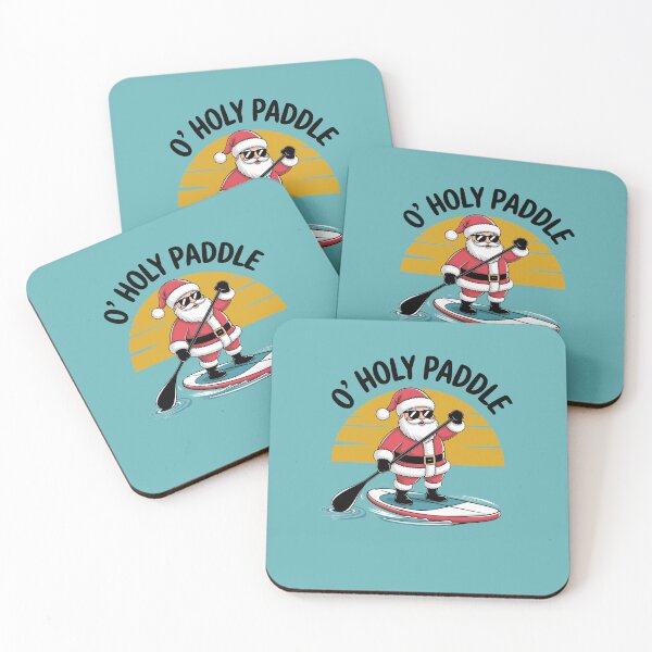 Item preview, SUP O'Holy Paddle Santa Claus Paddleboarding designed and sold by SusanaDesigns.